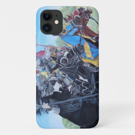 middeleeuwse ridder over paarden historische kunst Case-Mate iPhone case (Achterkant)