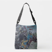 middeleeuwse ridder over paarden historische kunst crossbody tas (Voorkant)