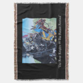 middeleeuwse ridder over paarden historische kunst deken (Voorkant Verticaal)