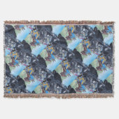 middeleeuwse ridder over paarden historische kunst deken (Voorkant)