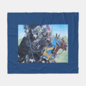 middeleeuwse ridder over paarden historische kunst fleece deken (Voorkant (Horizontaal))