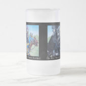 middeleeuwse ridder over paarden historische kunst matglas bierpul (Center)