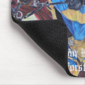 middeleeuwse ridder over paarden historische kunst muismat (Hoek)