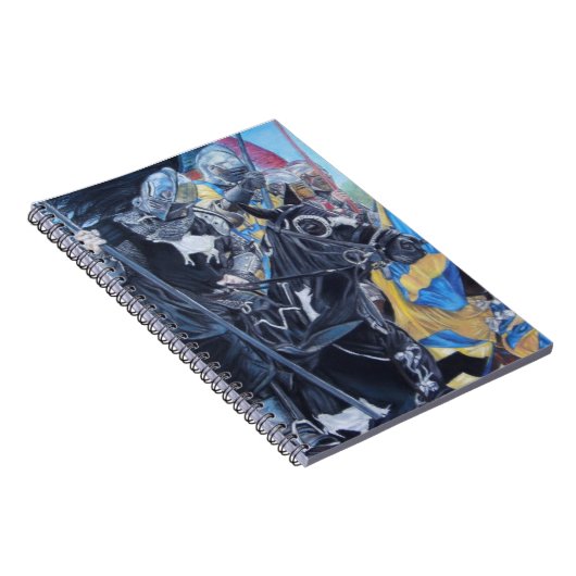 middeleeuwse ridder over paarden historische kunst notitieboek (Rechterzijde)