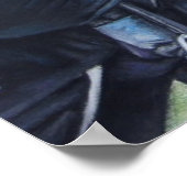 middeleeuwse ridder over paarden historische kunst poster (Hoek)