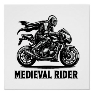 Middeleeuwse ridder perfect poster