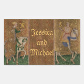 middeleeuwse ridder renaissance bruiloft stickers (Voorkant)