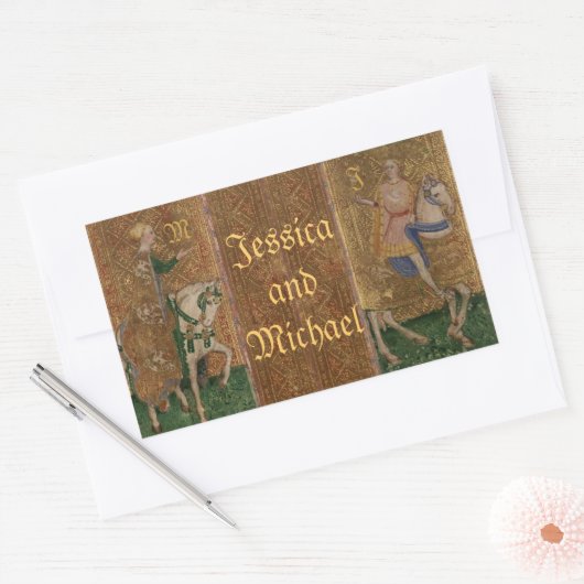 middeleeuwse ridder renaissance bruiloft stickers (Envelop)