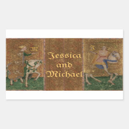 middeleeuwse ridder renaissance bruiloft stickers