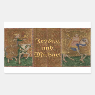 middeleeuwse ridder renaissance bruiloft stickers