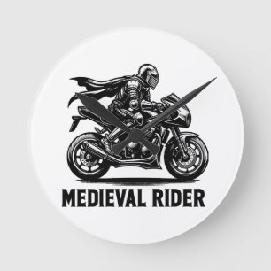 Middeleeuwse ridder ronde klok