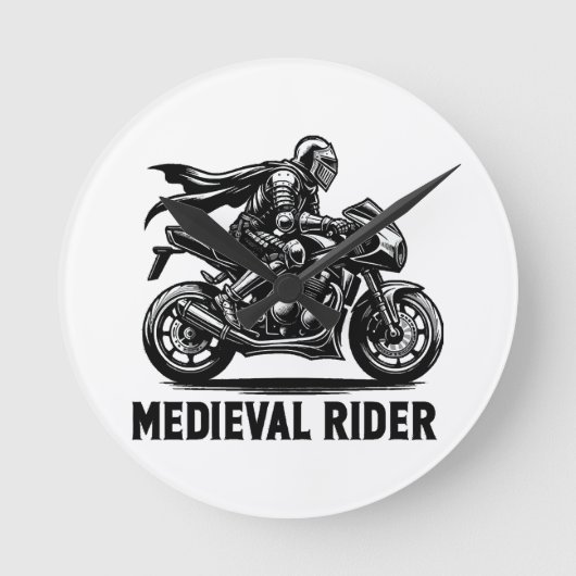 Middeleeuwse ridder ronde klok (Voorkant)