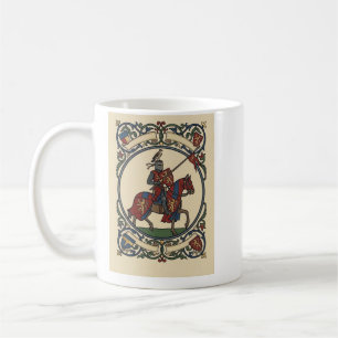 Middeleeuwse Ridder te Paard Heraldische Illustrat Koffiemok