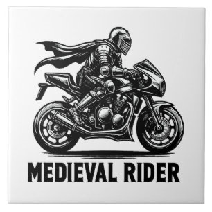 Middeleeuwse ridder tegeltje