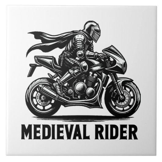 Middeleeuwse ridder tegeltje (Voorkant)
