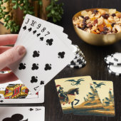 Middeleeuwse ridder & wyvern fantasie pokerkaarten (Insitu)