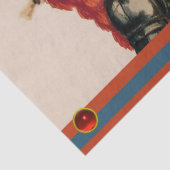 MIDDELEEUWSE RIDDERHELMEN MET RODE VEREN DRAKEN TISSUEPAPIER (Detail)