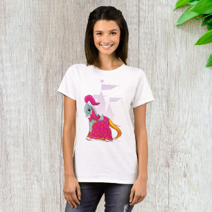 Middeleeuwse ridderpaard in harnas fantasie t-shirt