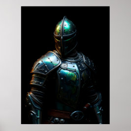 Middeleeuwse Ridderrusting, Abstracte Kleuren Poster