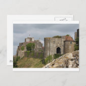 Middeleeuwse ridders paarden leeuwen kasteel parti briefkaart (Voorkant / Achterkant)