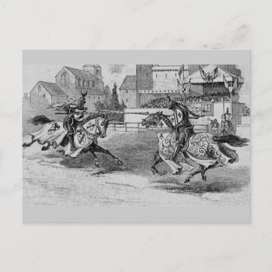 middeleeuwse ridders steekspel Briefkaart (Voorkant)