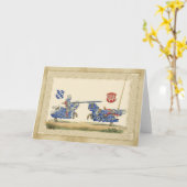 Middeleeuwse ridders steekspel in volle barding en kaart (Gele Bloem)