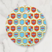 Middeleeuwse Ridders Toernooi Jongen Verjaardagsfe Bedankjes Labels (Achterkant)