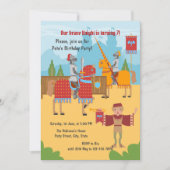 Middeleeuwse Ridders Toernooi Jongen Verjaardagsfe Kaart (Voorkant)