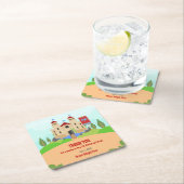 Middeleeuwse Ridders Toernooi Jongen Verjaardagsfe Kartonnen Onderzetters (Insitu)