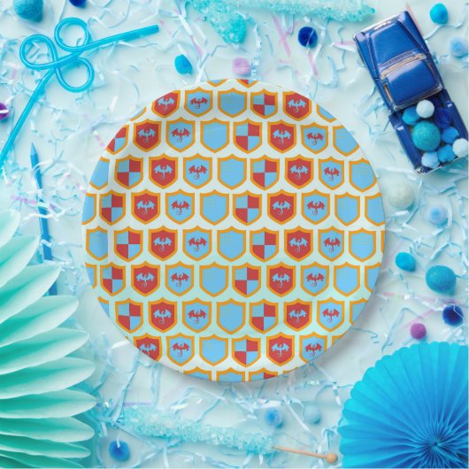 Middeleeuwse Ridders Toernooi Jongen Verjaardagsfe Papieren Bordje (Feest)