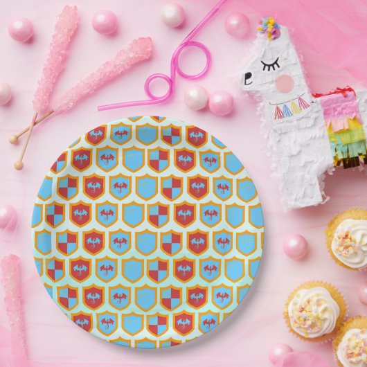 Middeleeuwse Ridders Toernooi Jongen Verjaardagsfe Papieren Bordje (Feest)