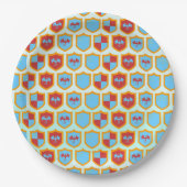 Middeleeuwse Ridders Toernooi Jongen Verjaardagsfe Papieren Bordje (Voorkant)