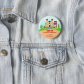 Middeleeuwse Ridders Toernooi Jongen Verjaardagsfe Ronde Button 5,7 Cm (In situ)