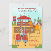 Middeleeuwse Ridders Toernooi Jongens Verjaardagsf Kaart (Voorkant)