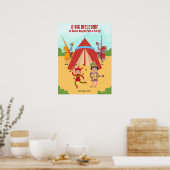 Middeleeuwse Ridders Tornooi Verjaardagsfeest Poster (Keuken)