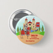 Middeleeuwse Ridders Tornooi Verjaardagsfeest Ronde Button 5,7 Cm (Voorkant /achterkant)