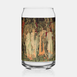 Middeleeuwse Ridders van de Ronde Tafel Blikvorm Glas