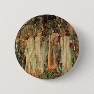 Middeleeuwse Ridders van de Ronde Tafel Button 5,7 Cm