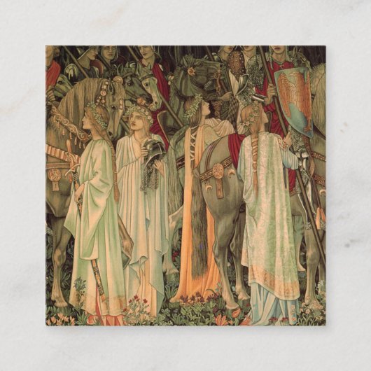 Middeleeuwse Ridders van de Ronde Tafel Informatiekaartje (Voorkant)