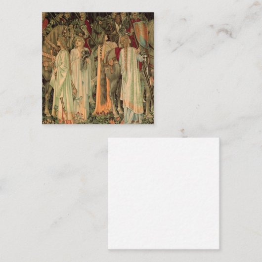 Middeleeuwse Ridders van de Ronde Tafel Informatiekaartje (Voorkant / Achterkant)