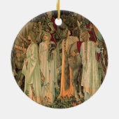 Middeleeuwse Ridders van de Ronde Tafel Keramisch Ornament (Achterkant)