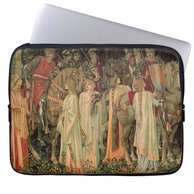 Middeleeuwse Ridders van de Ronde Tafel Laptop Sleeve (Voorkant)