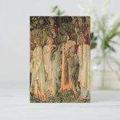 Middeleeuwse Ridders van de Ronde Tafel RSVP Kaartje (Staand voorkant)