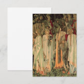 Middeleeuwse Ridders van de Ronde Tafel RSVP Kaartje (Voorkant / Achterkant)