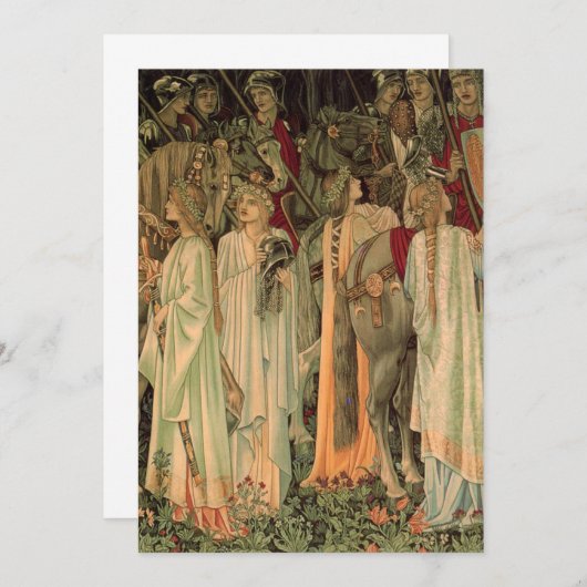 Middeleeuwse Ridders van de Ronde Tafel Save The Date (Voorkant / Achterkant)