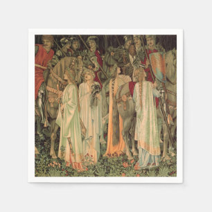 Middeleeuwse Ridders van de Ronde Tafel Servet