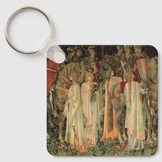 Middeleeuwse Ridders van de Ronde Tafel Sleutelhanger (Voorkant)