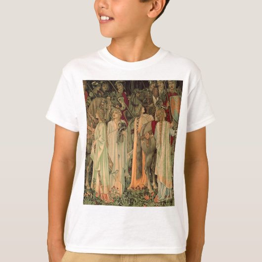 Middeleeuwse Ridders van de Ronde Tafel T-shirt (Voorkant)