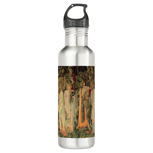 Middeleeuwse Ridders van de Ronde Tafel Waterfles (Voorkant)