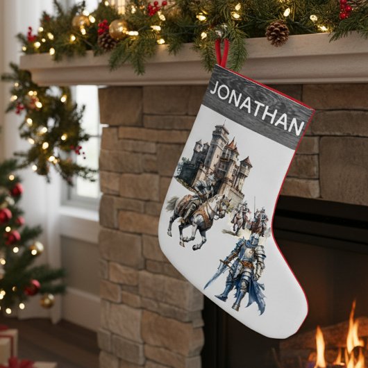 Middeleeuwse ridders Waterverf Kleine Kerstsok